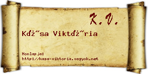 Kása Viktória névjegykártya